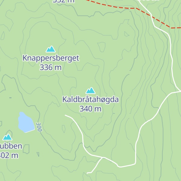 Map of Kaldbråtahøgda