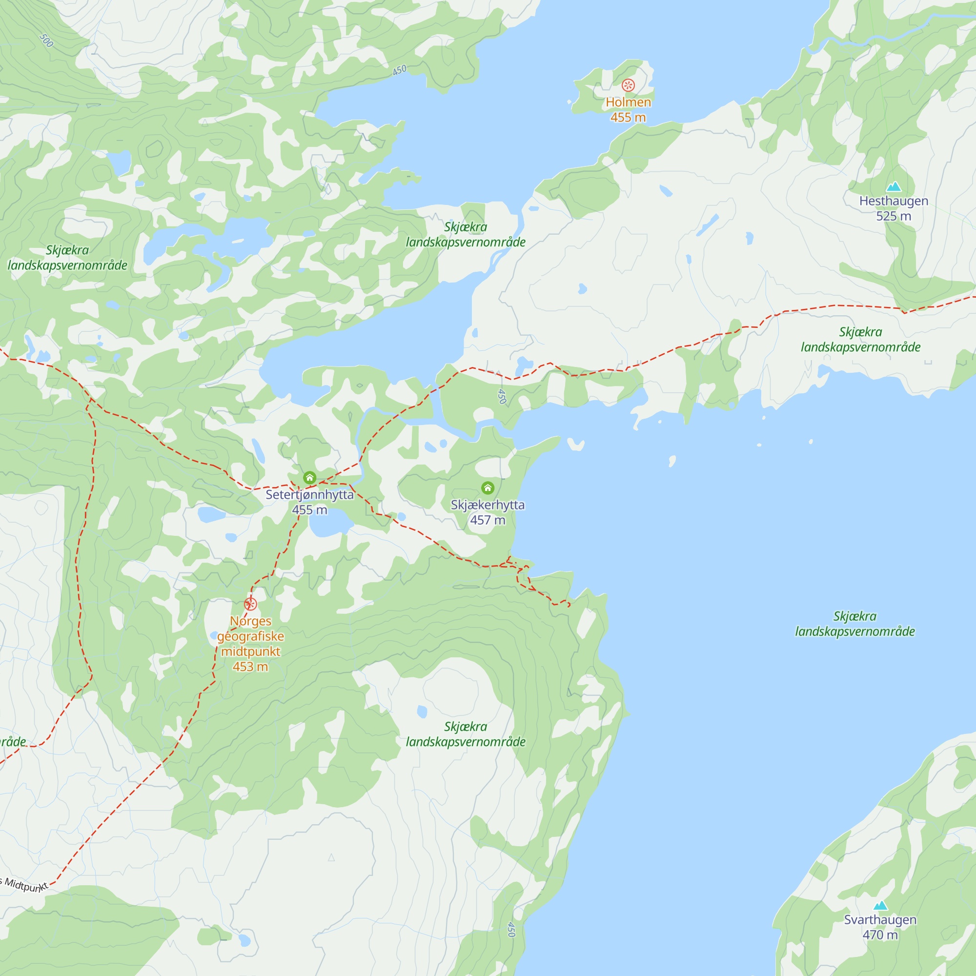 Skjækerhytta map