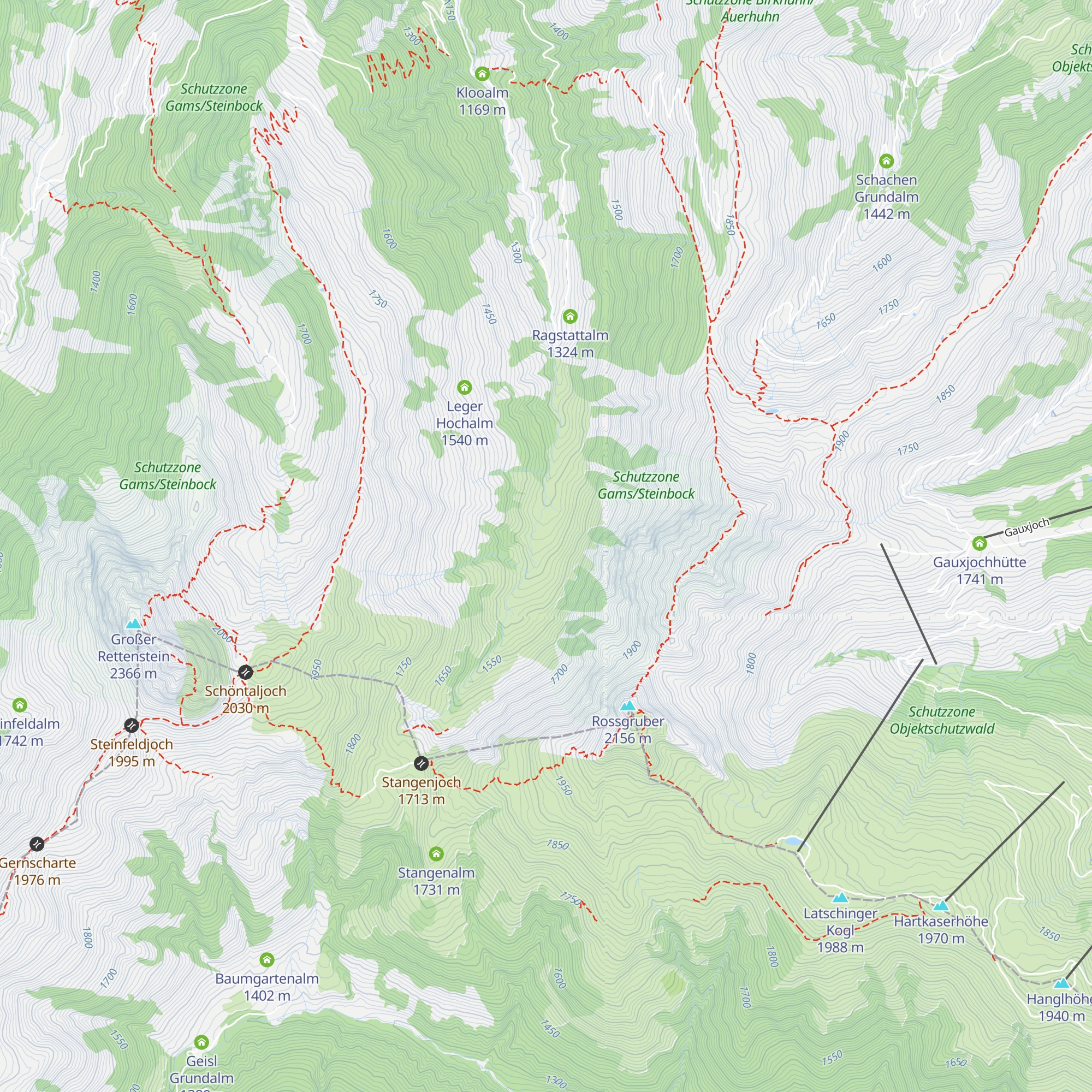 Rettensteinalm map
