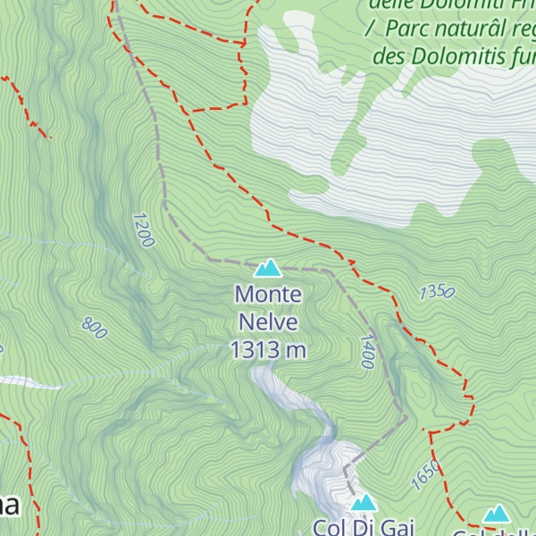 Map of Monte Nelve