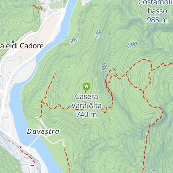 Map of Casera Vara Alta