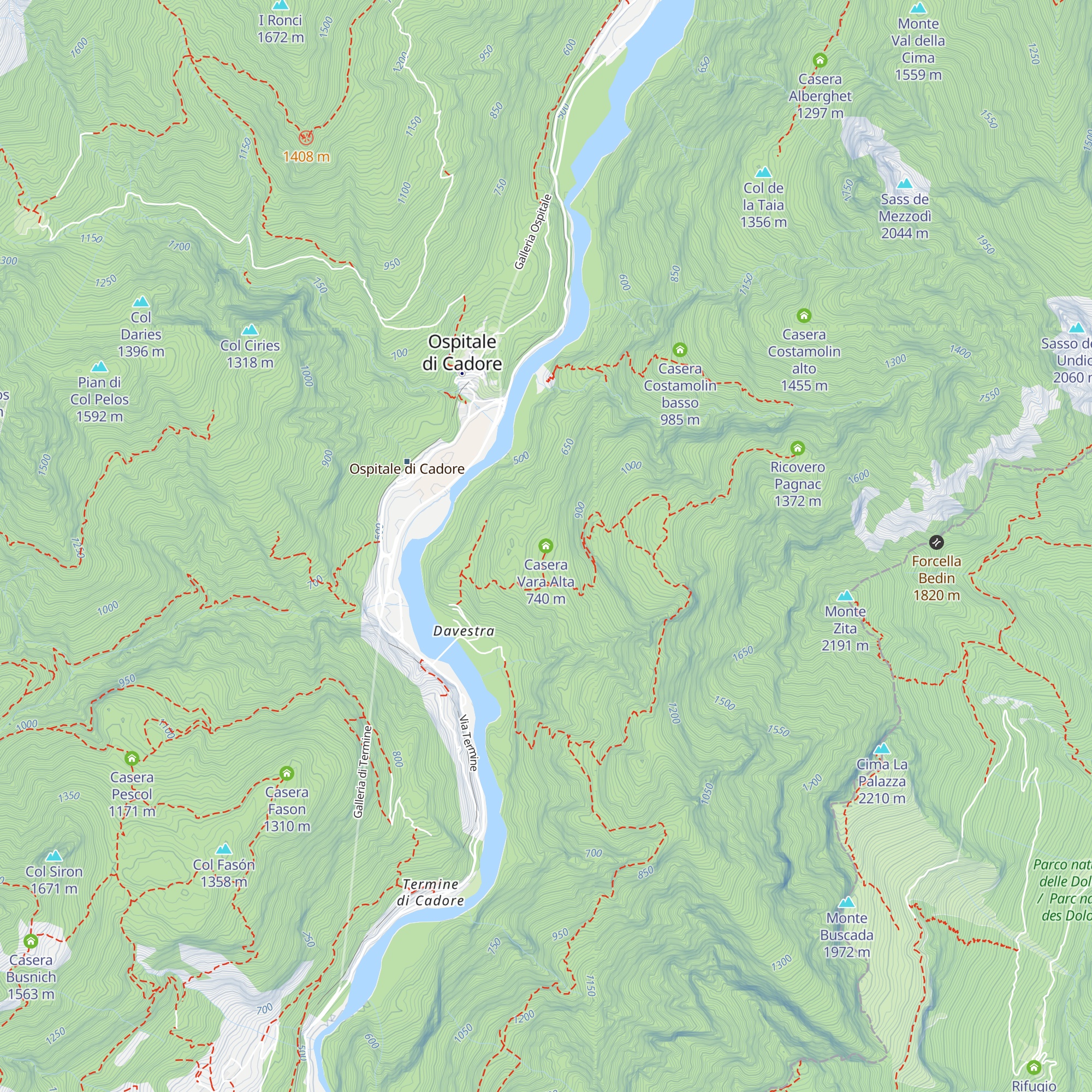 Casera Vara Alta map