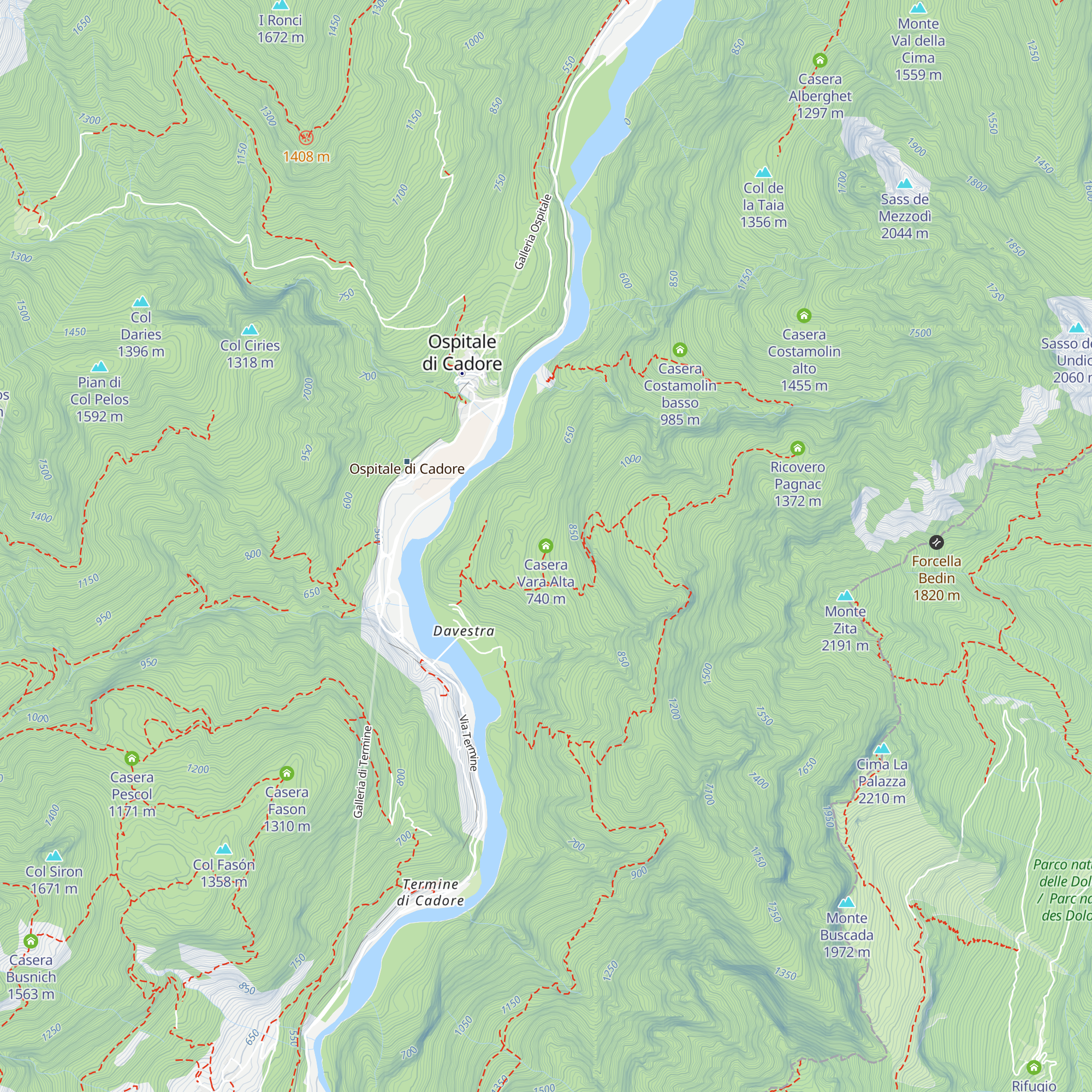Casera Vara Alta map