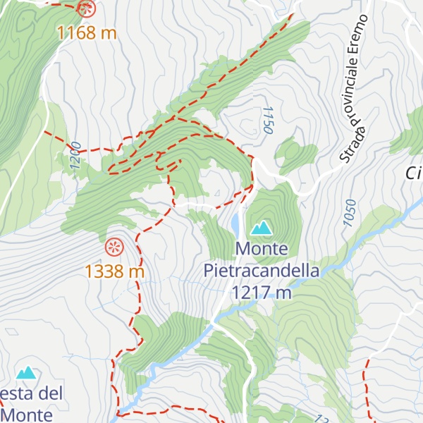Map of Rifugio del Lago di Monte Pietracandella