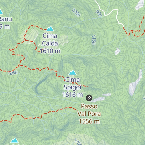 Map of Cima Spigoi