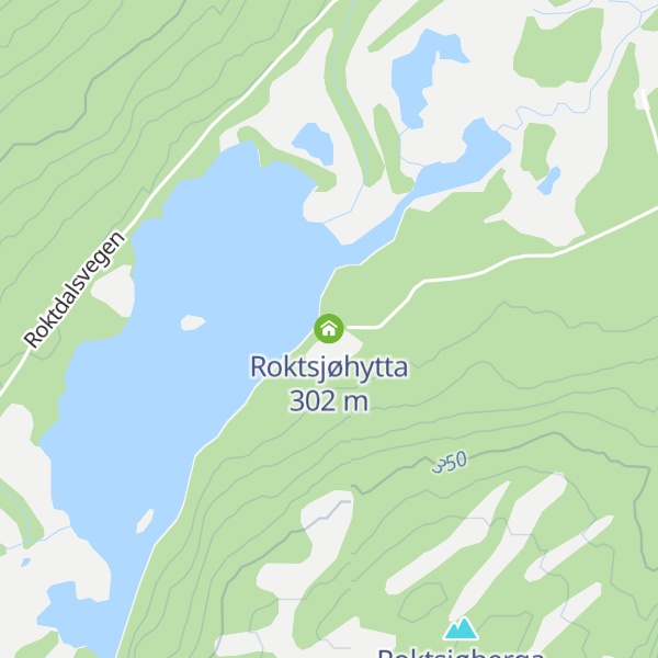 Map of Roktsjøhytta