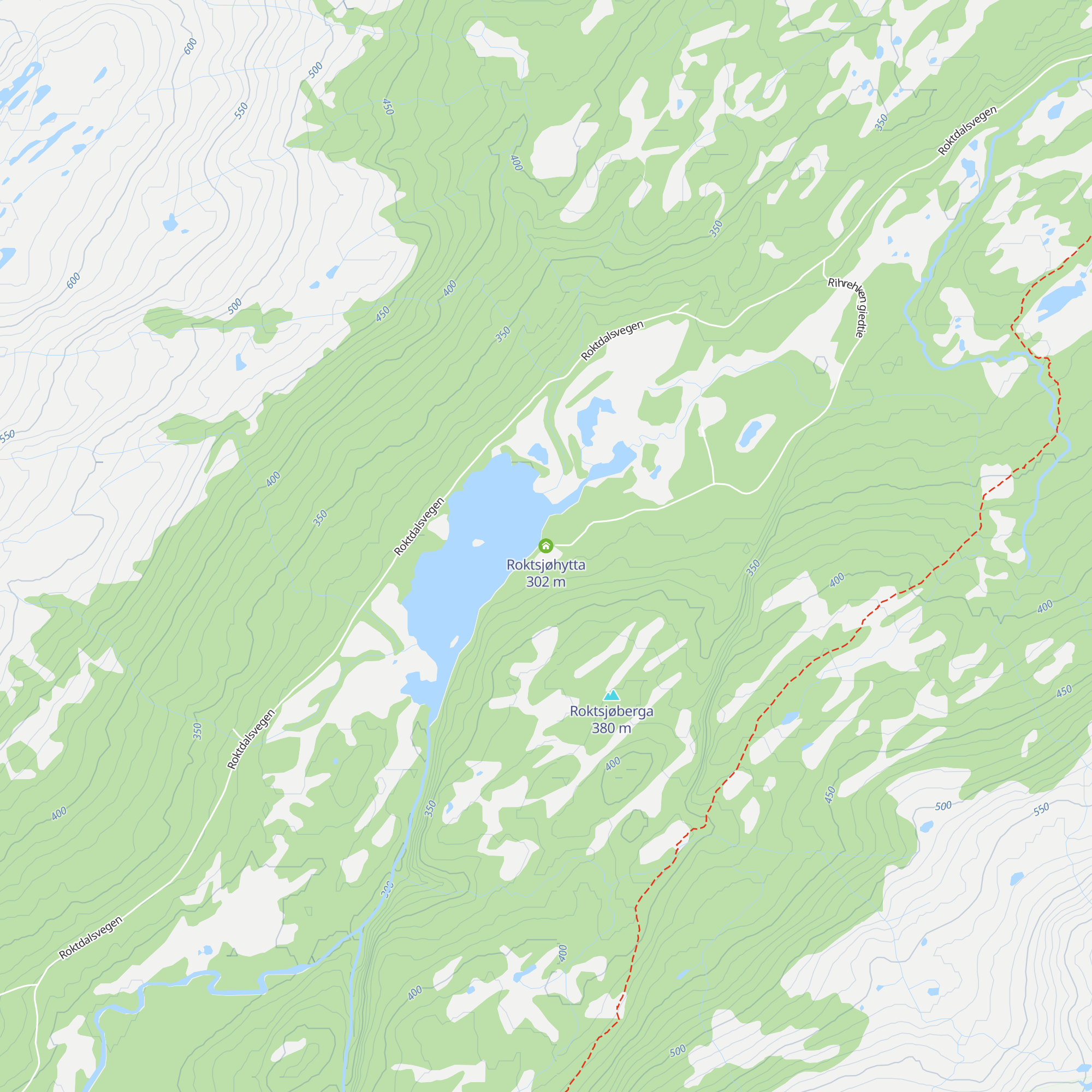 Roktsjøhytta map