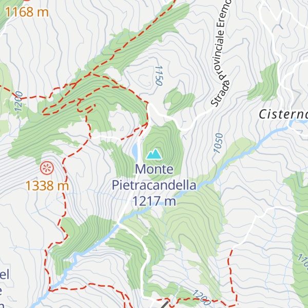 Map of Monte Pietracandella