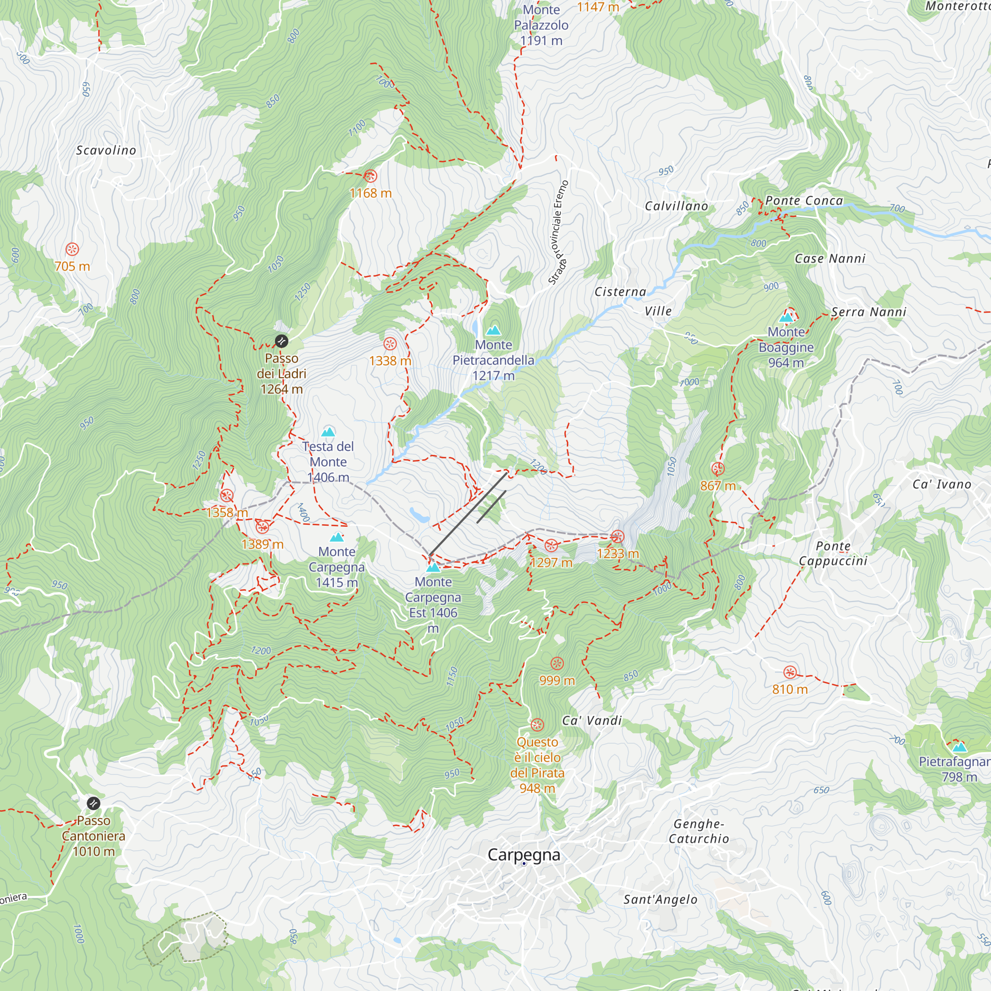 Rifugio dell'Eremo map