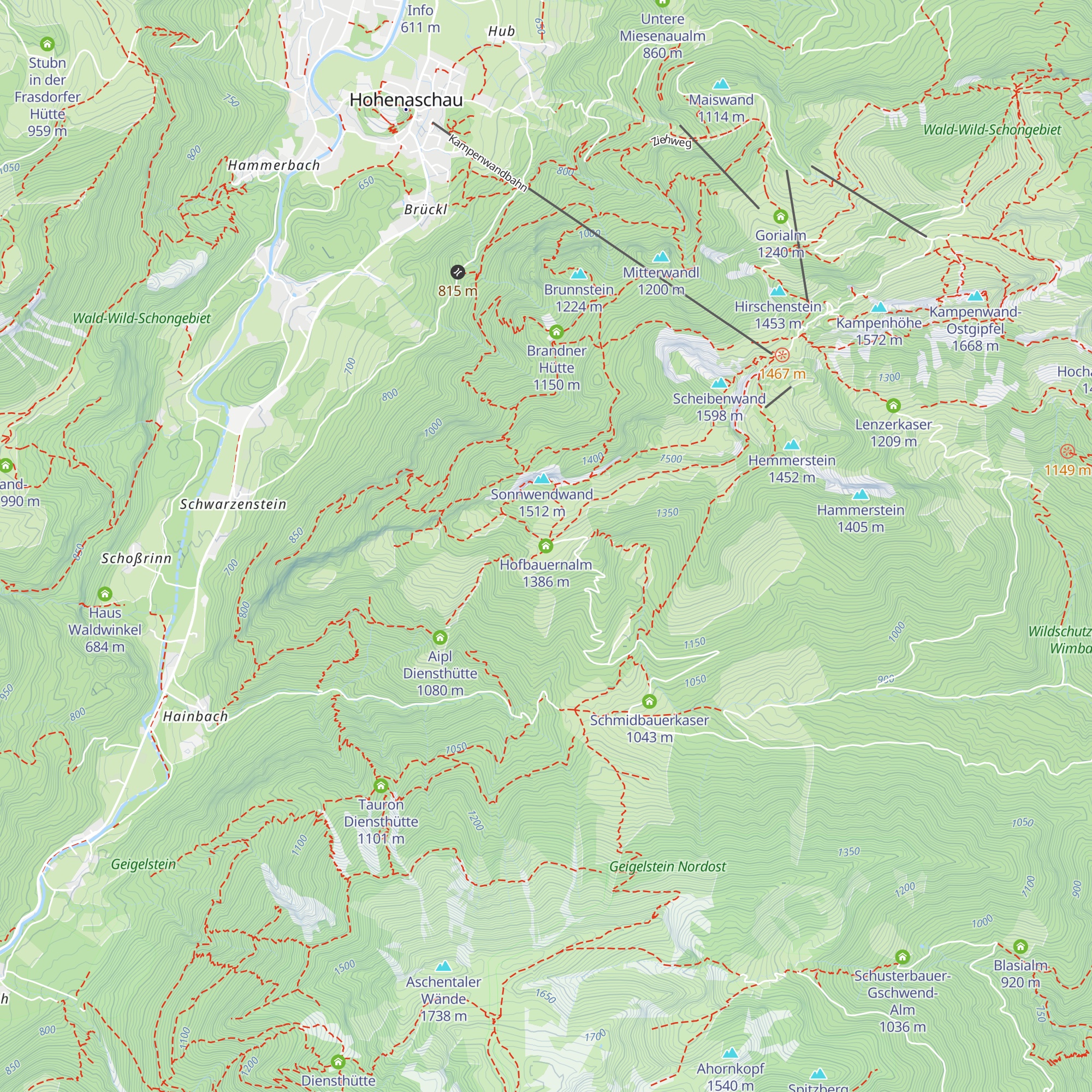 Hofbauernalm map