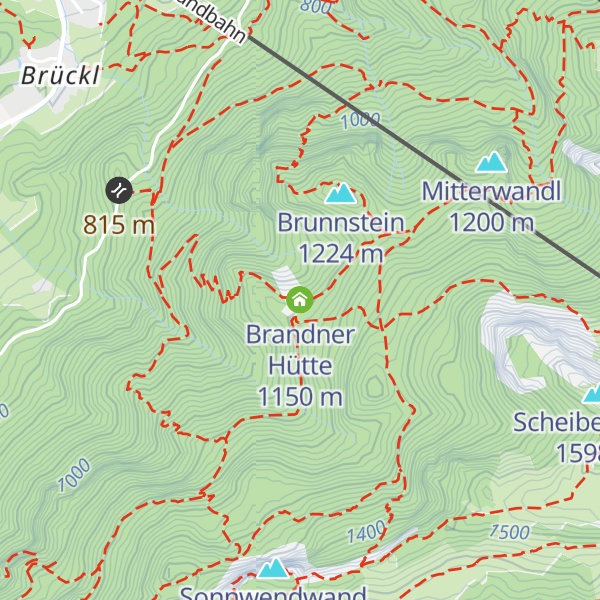 Map of Brandner Hütte