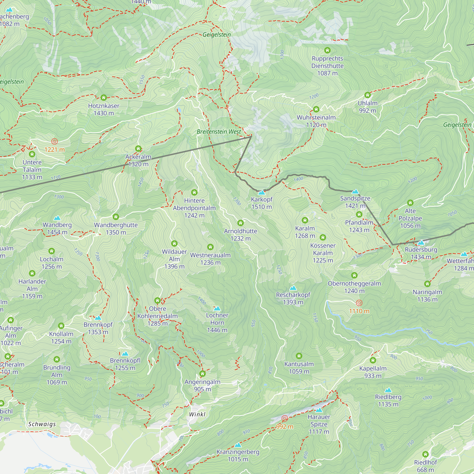 Schopfer Hütte map