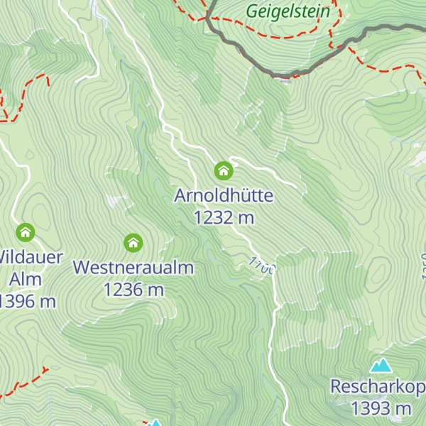 Map of Schopfer Hütte