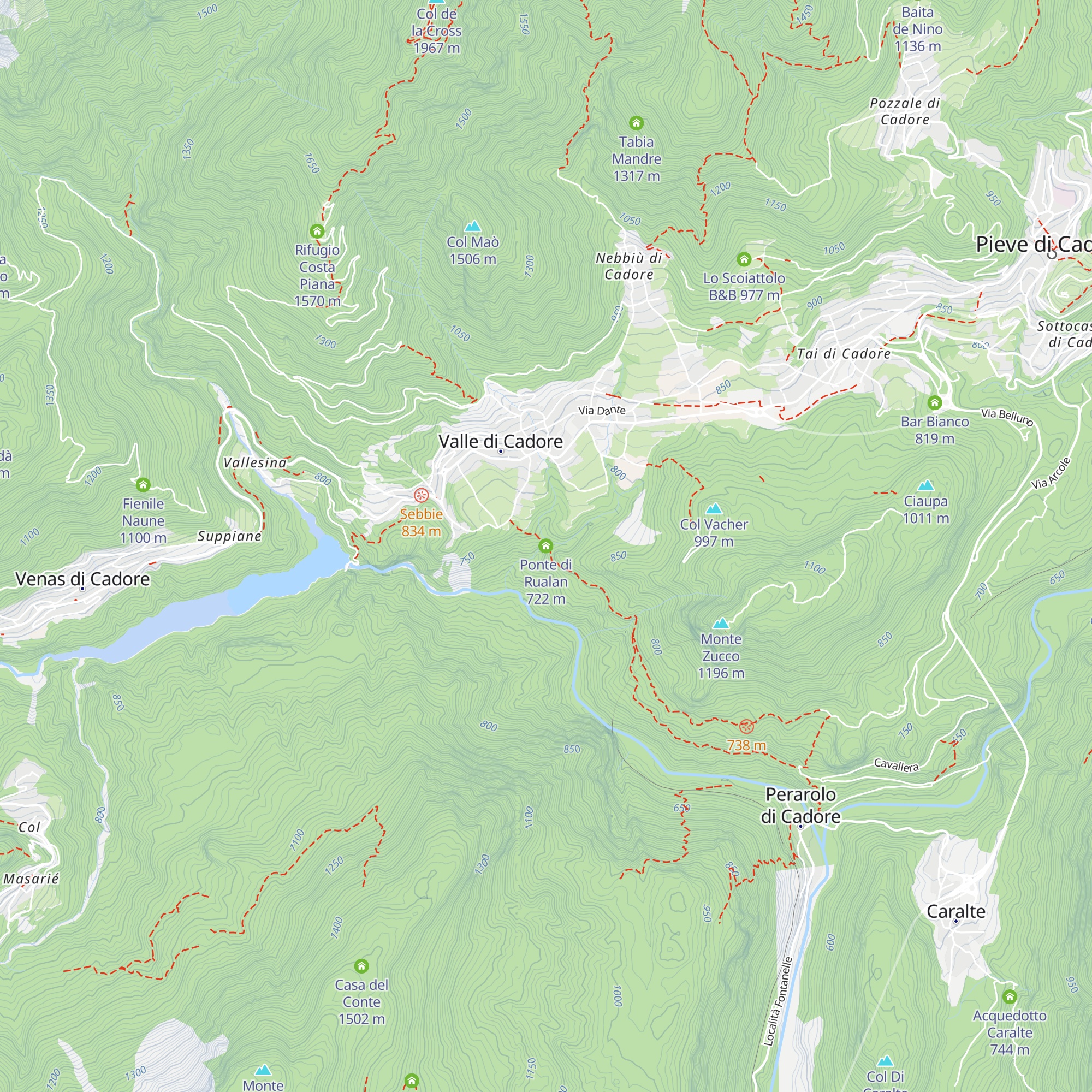 Ponte di Rualan map
