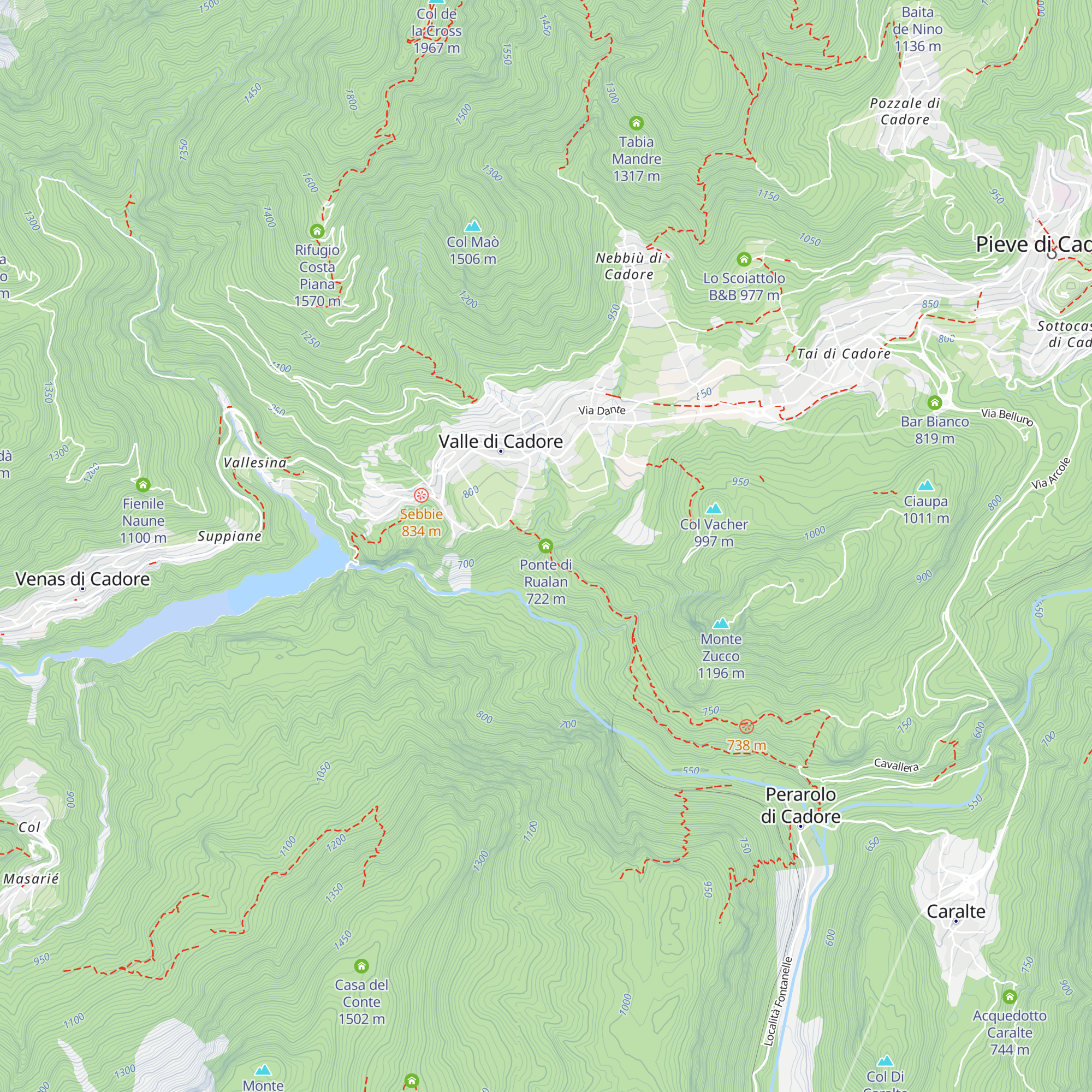 Ponte di Rualan map