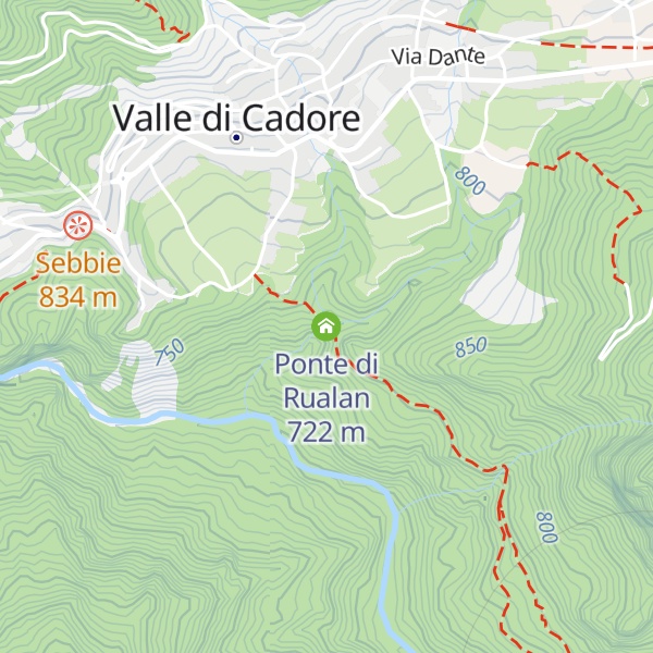 Map of Ponte di Rualan