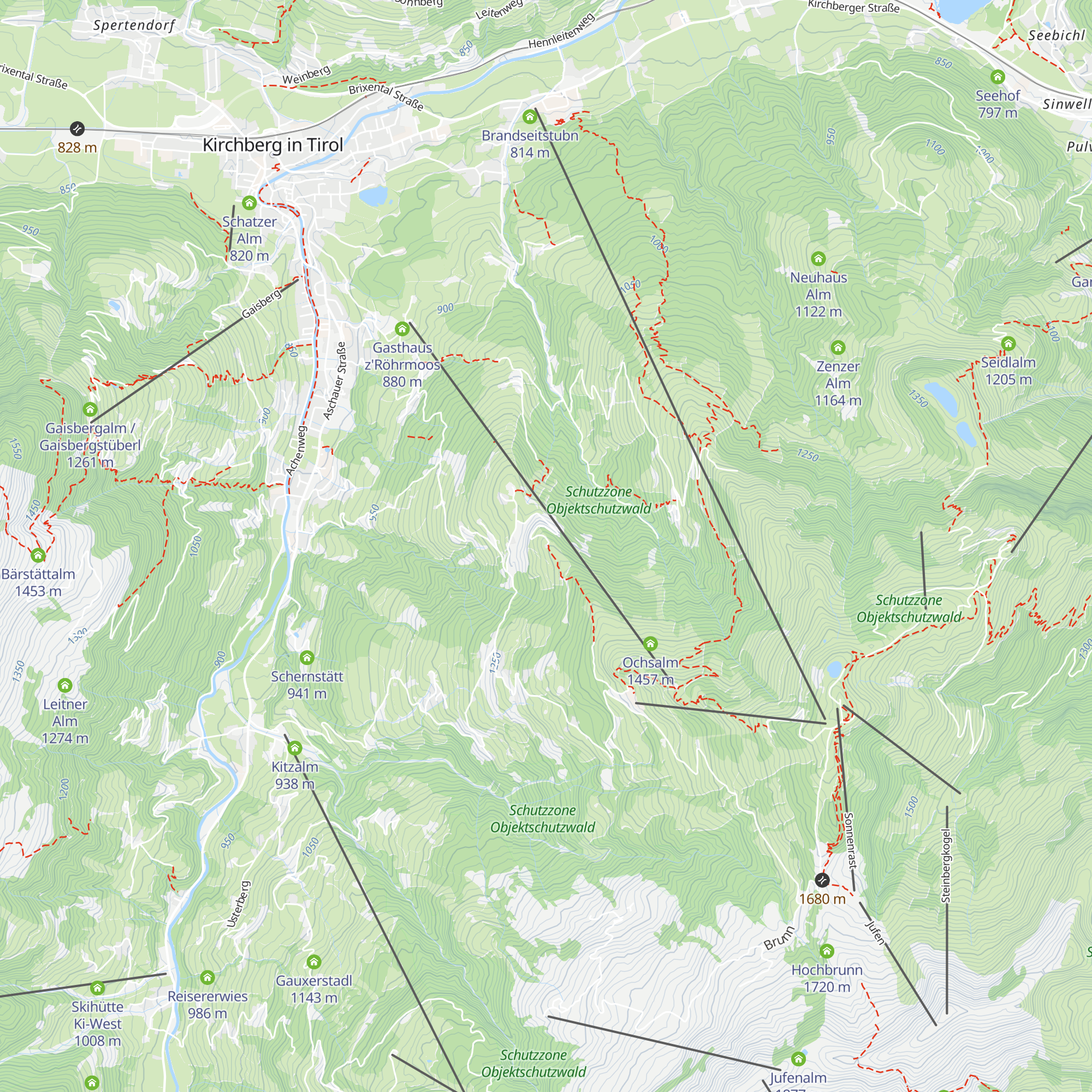 Oberkaser Alm map