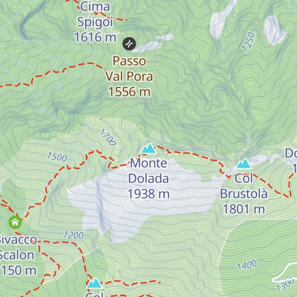 Map of Monte Dolada