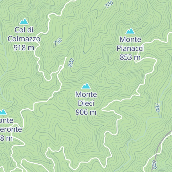 Map of Monte Dieci