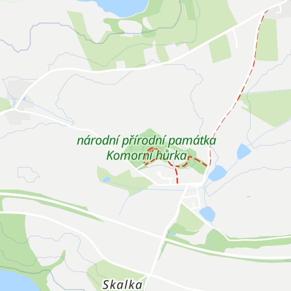 Map of Komorní hůrka