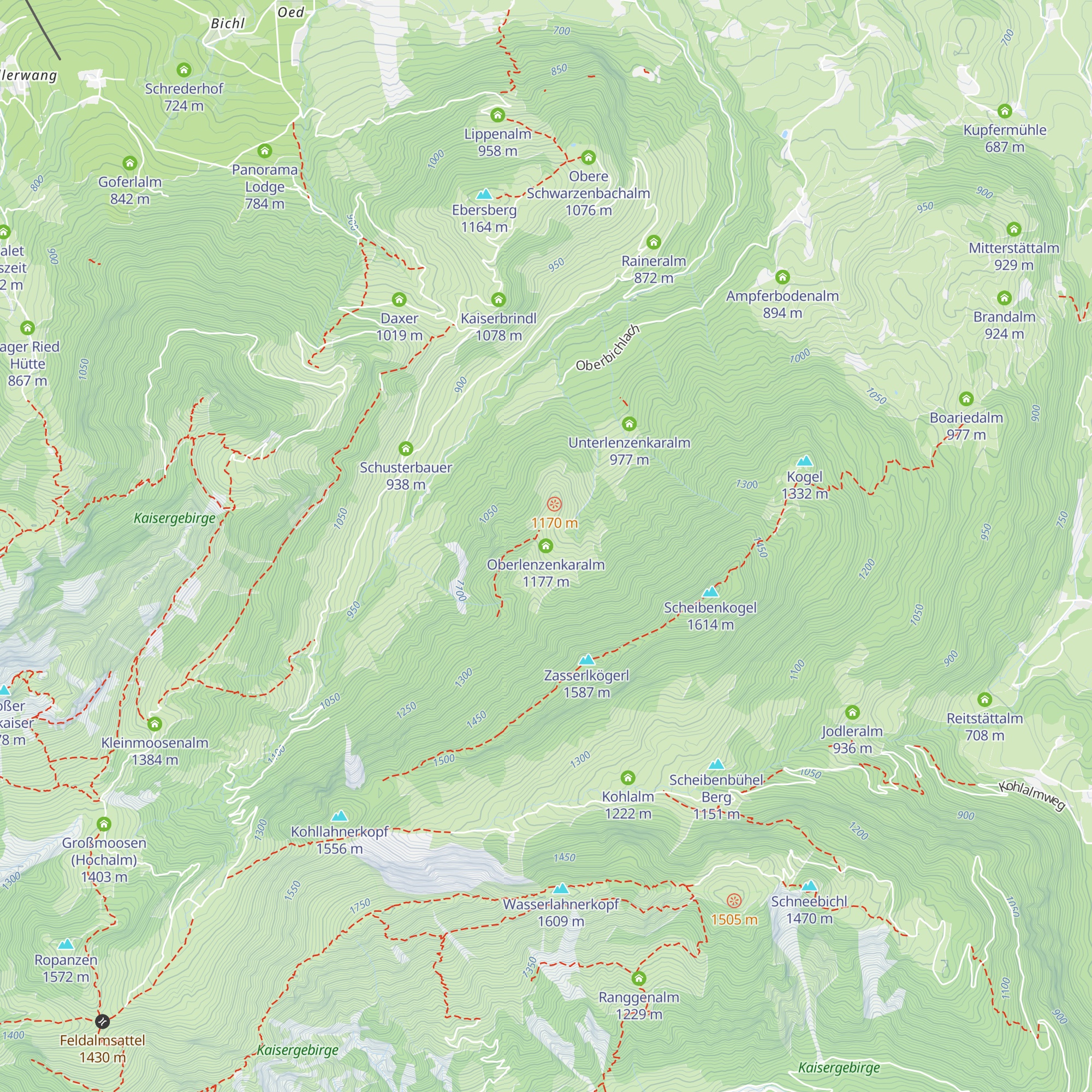 Oberlenzenkaralm map