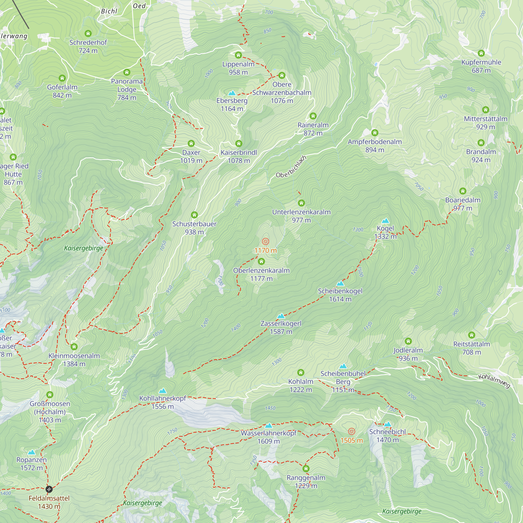 Oberlenzenkaralm map