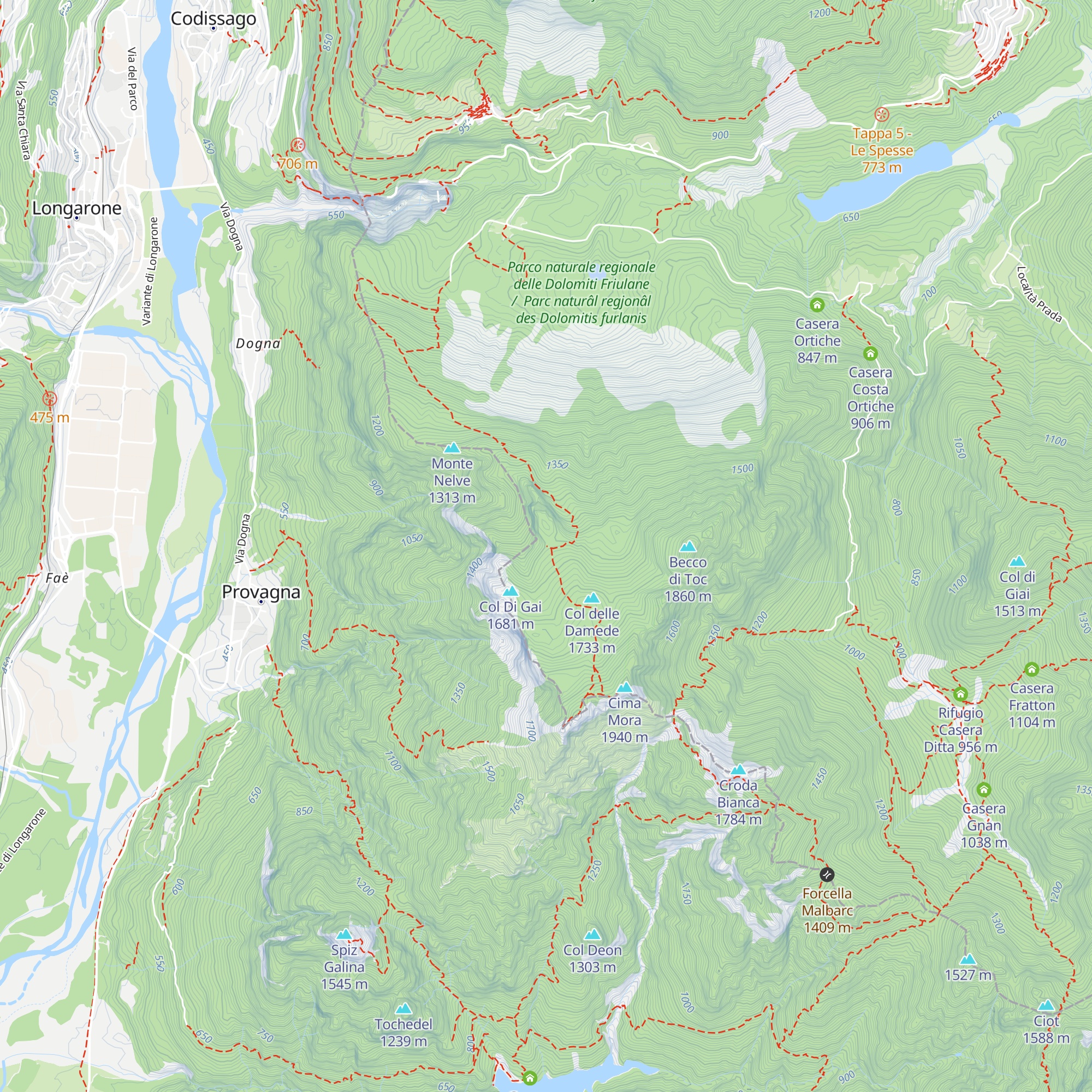 Ricovero Casera Vasei map