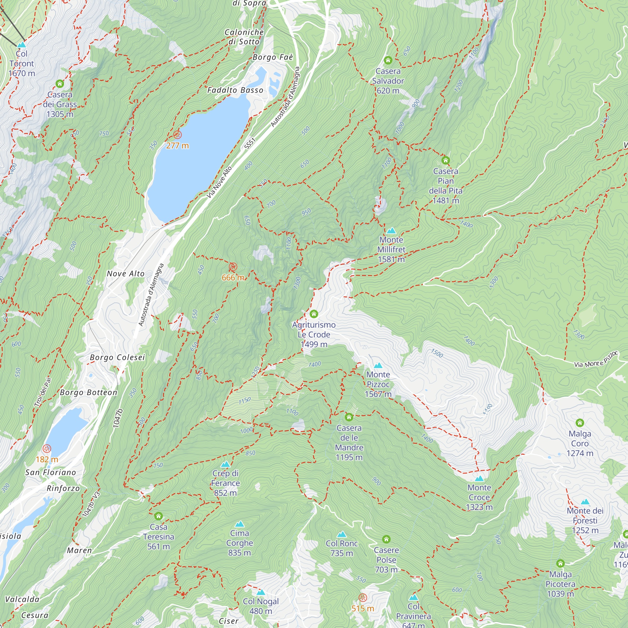 Agriturismo Le Crode map