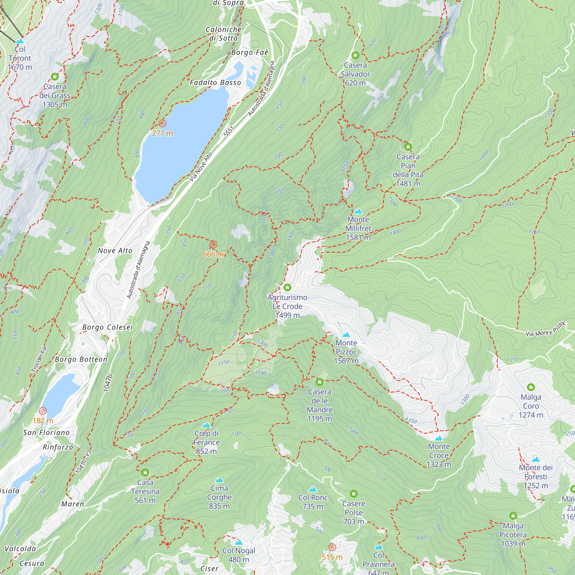 Agriturismo Le Crode map