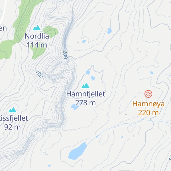 Map of Hamnfjellet