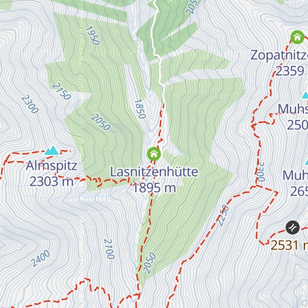 Map of Lasnitzenhütte