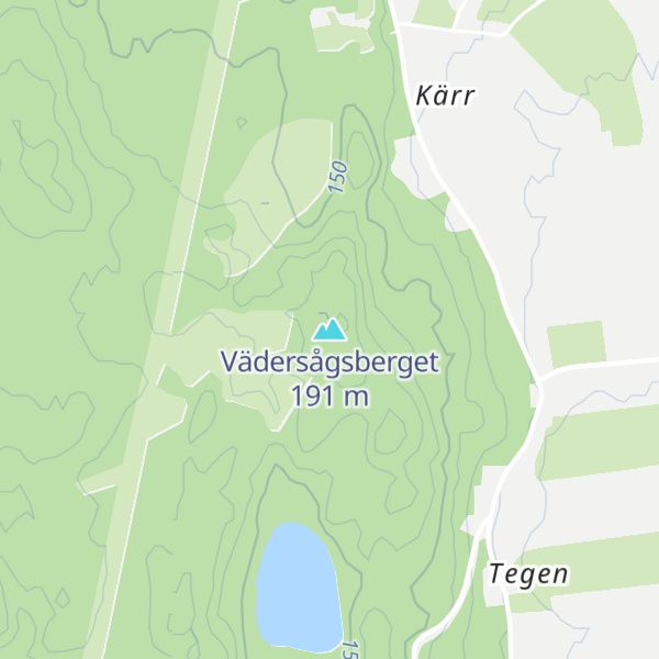 Map of Vädersågsberget
