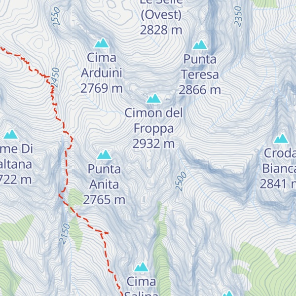 Map of Monte Froppa