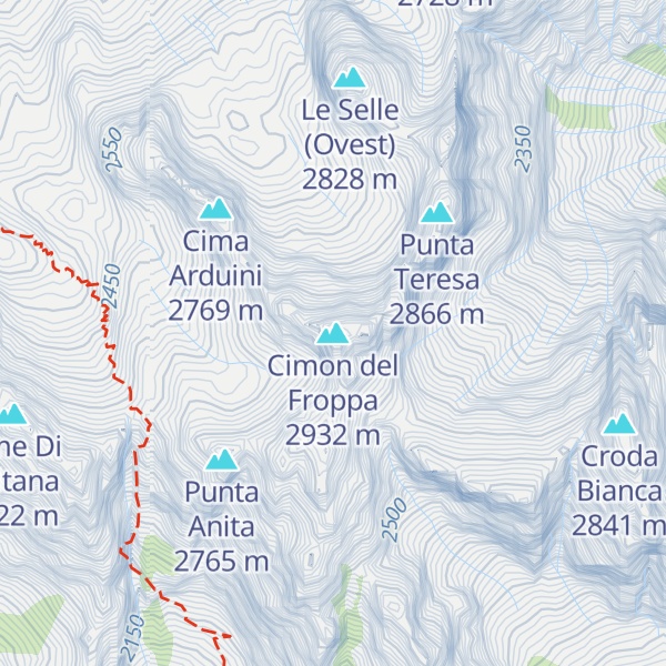 Map of Cimon del Froppa