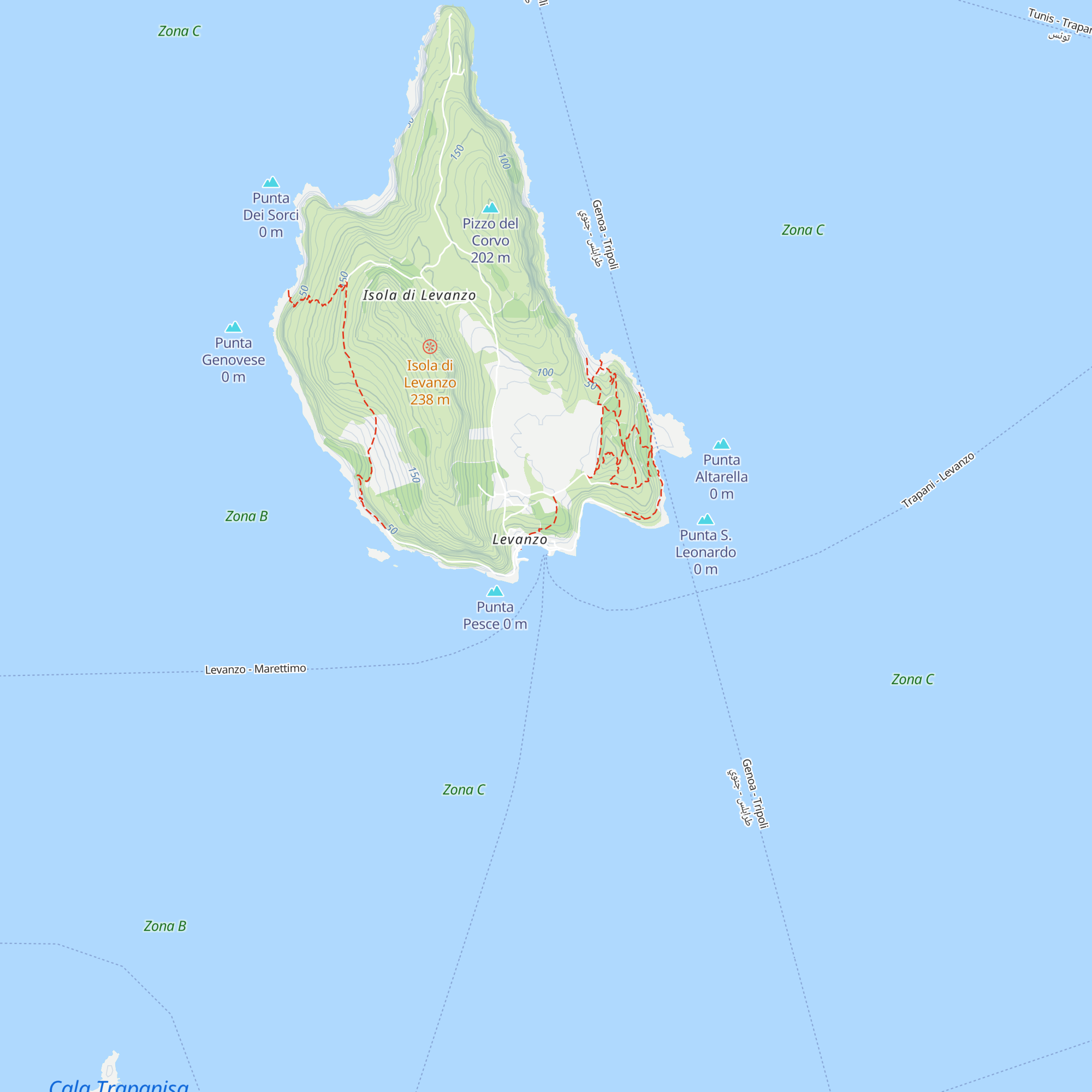 Grotta del Genovese map