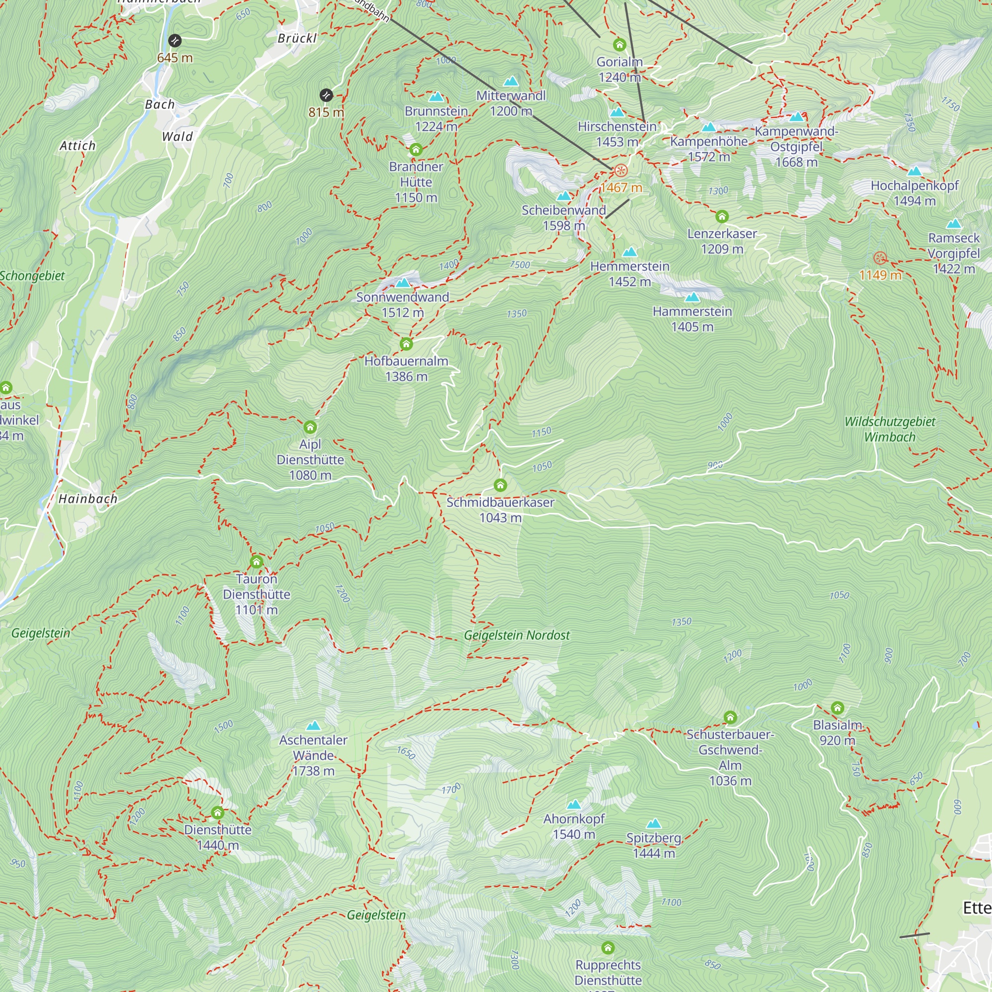 Hintere Dalsen-Alm map