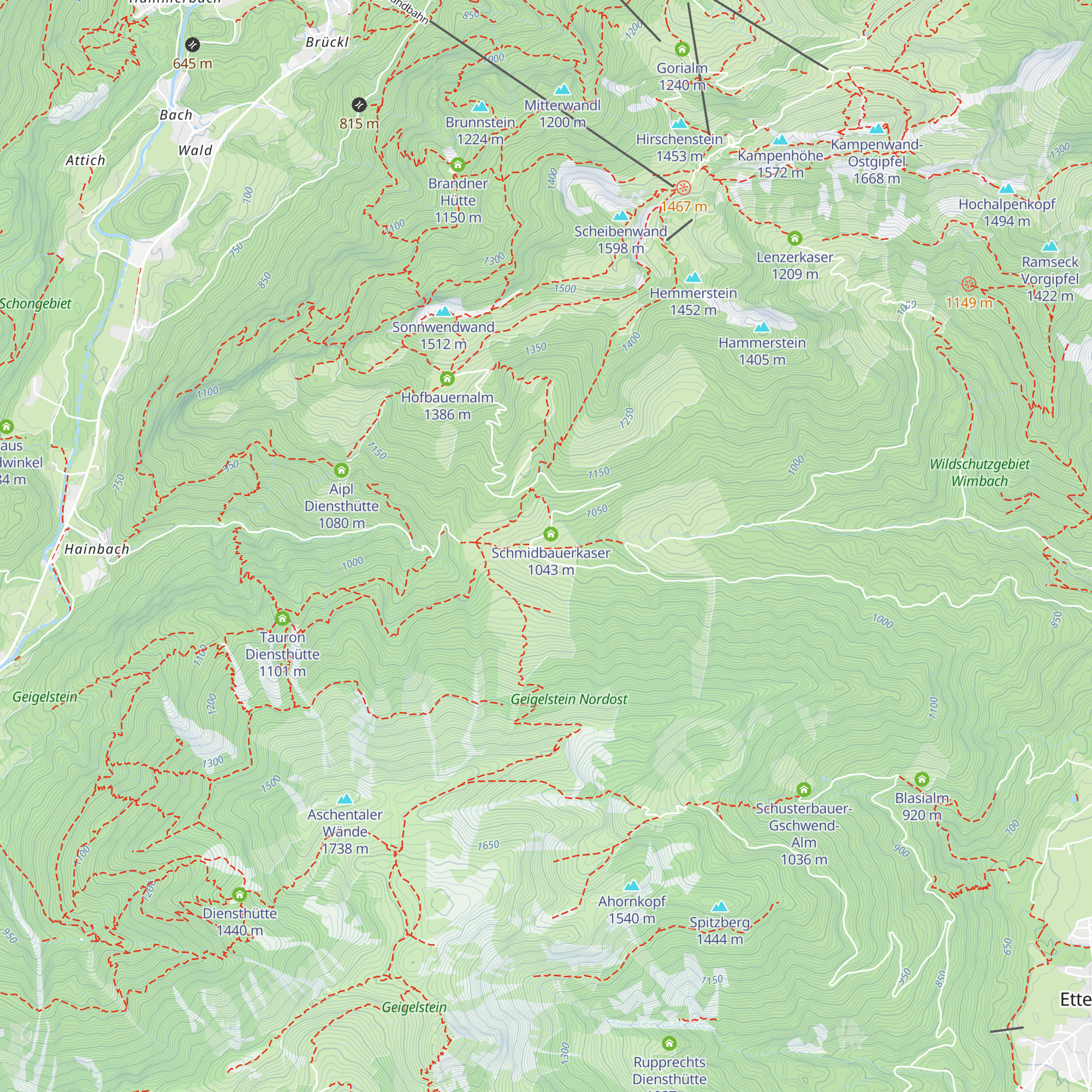 Hintere Dalsen-Alm map