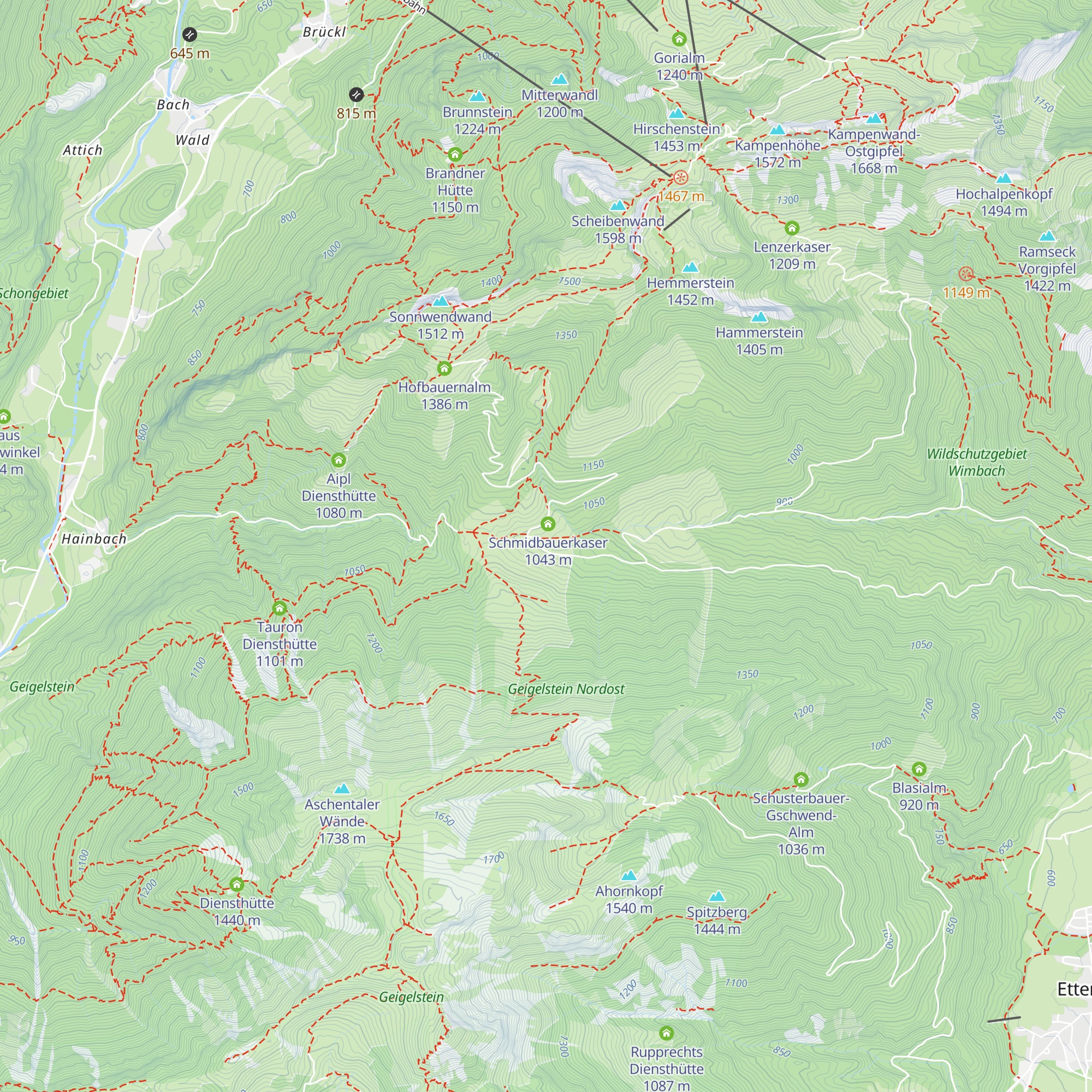 Bergerkaser map