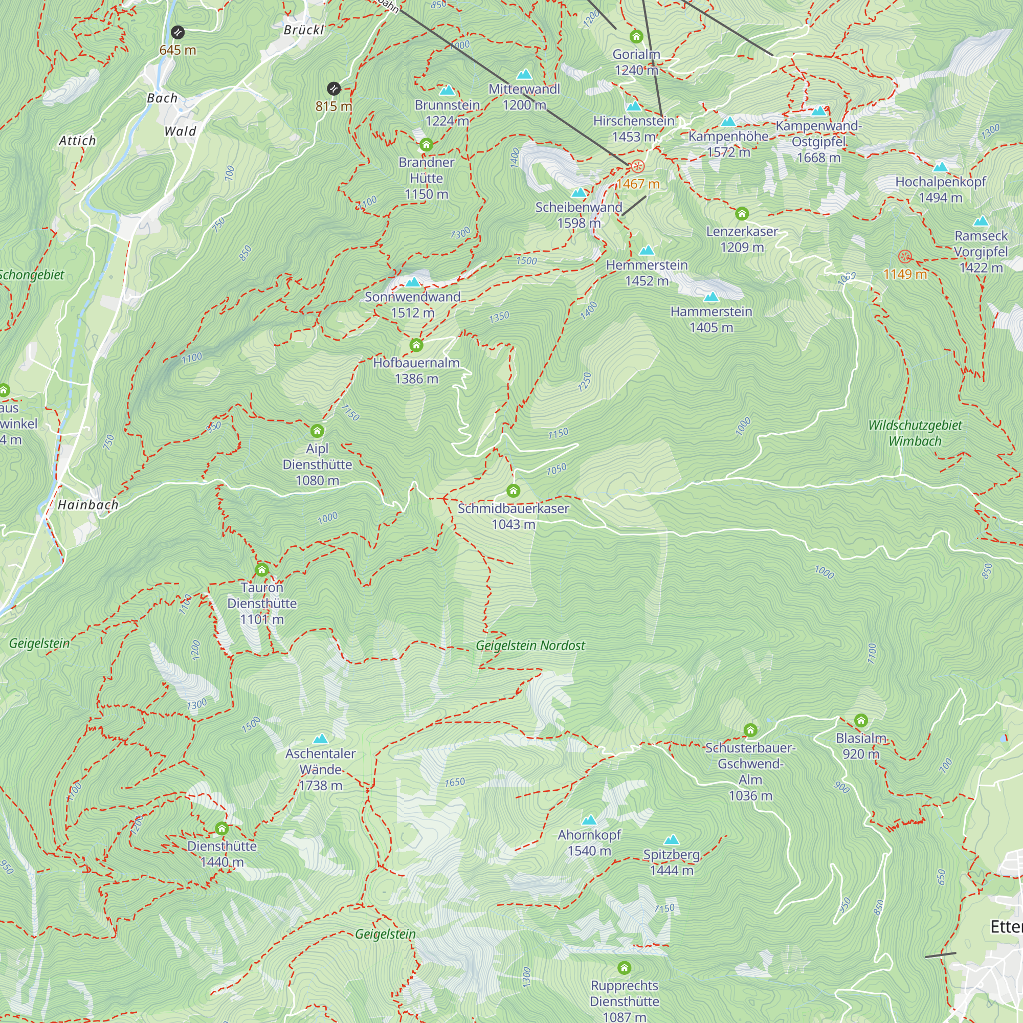 Bergerkaser map