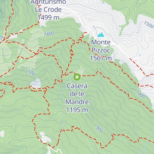Map of Casera de le Mandre