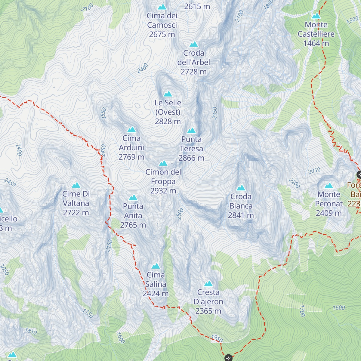 Bivacco Fratelli Fanton map