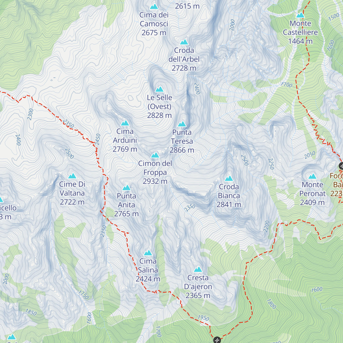 Bivacco Fratelli Fanton map