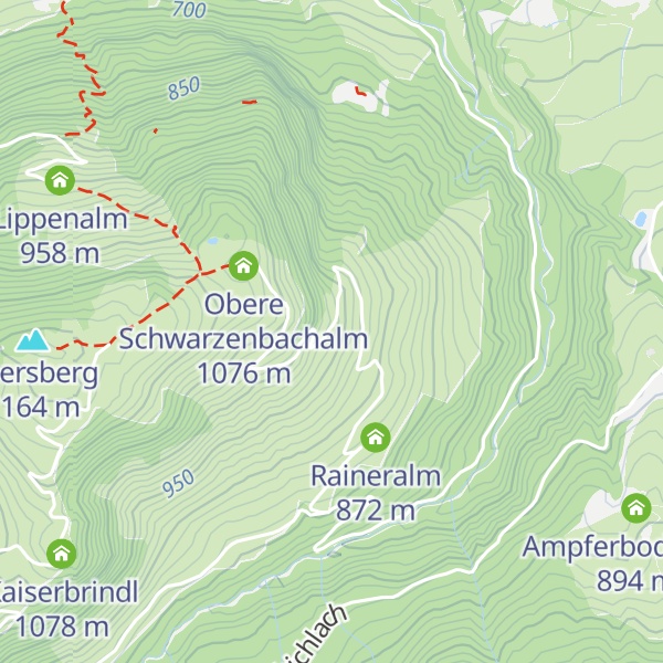 Map of Untere Schwarzenbachalm