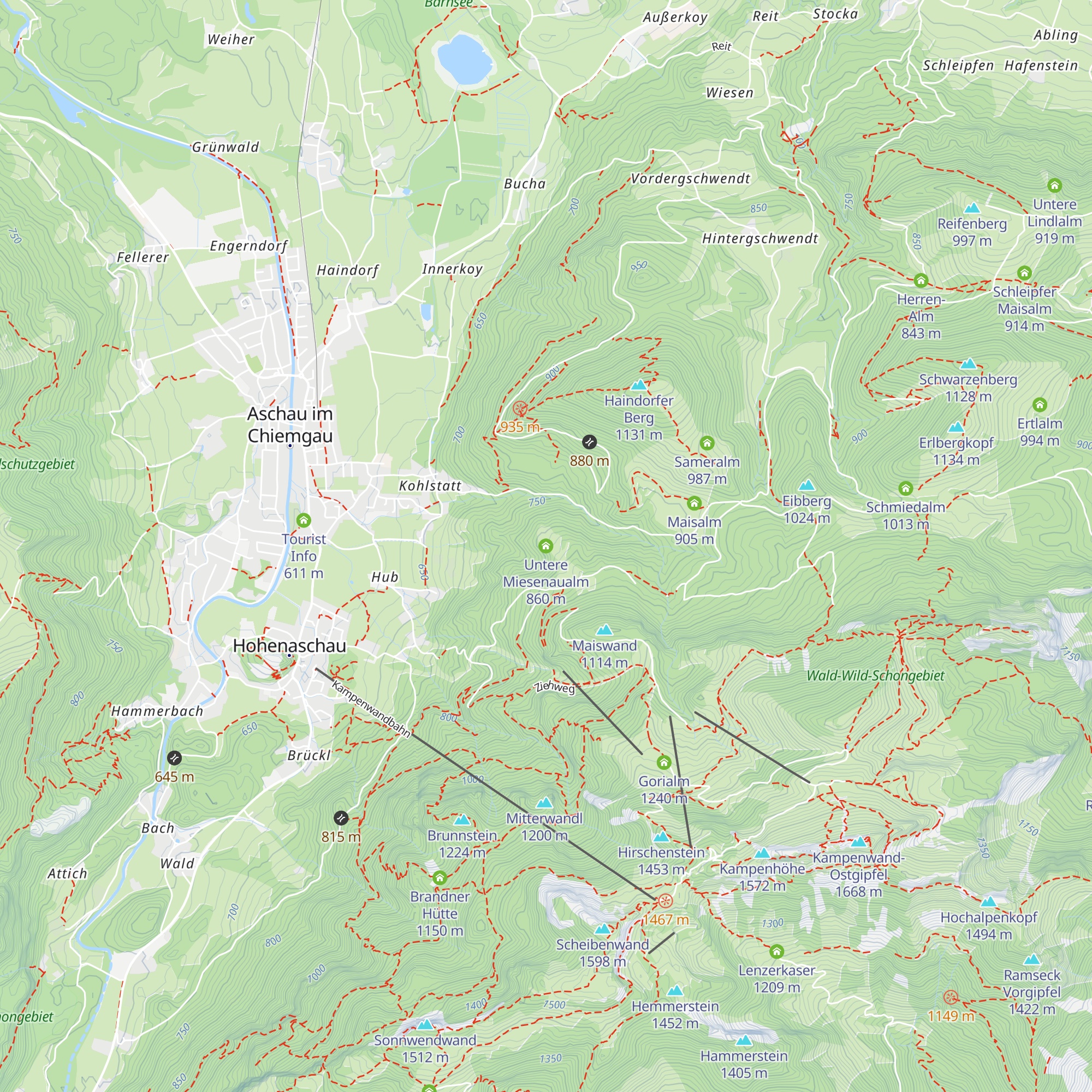 Untere Miesenaualm map