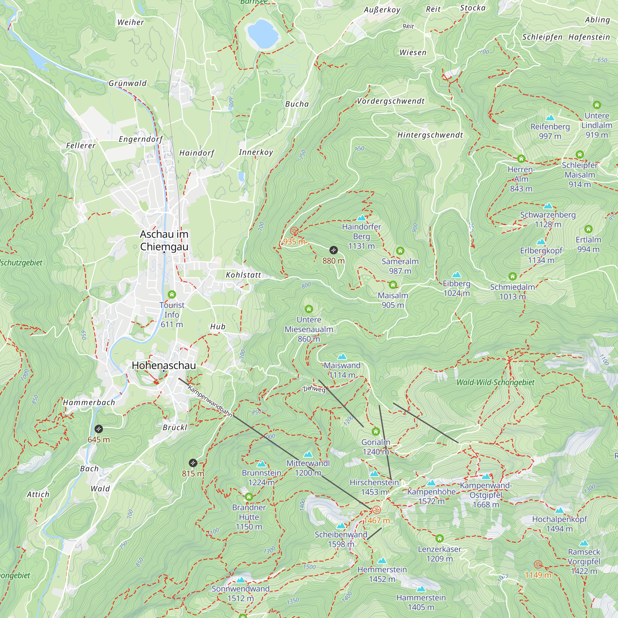 Untere Miesenaualm map