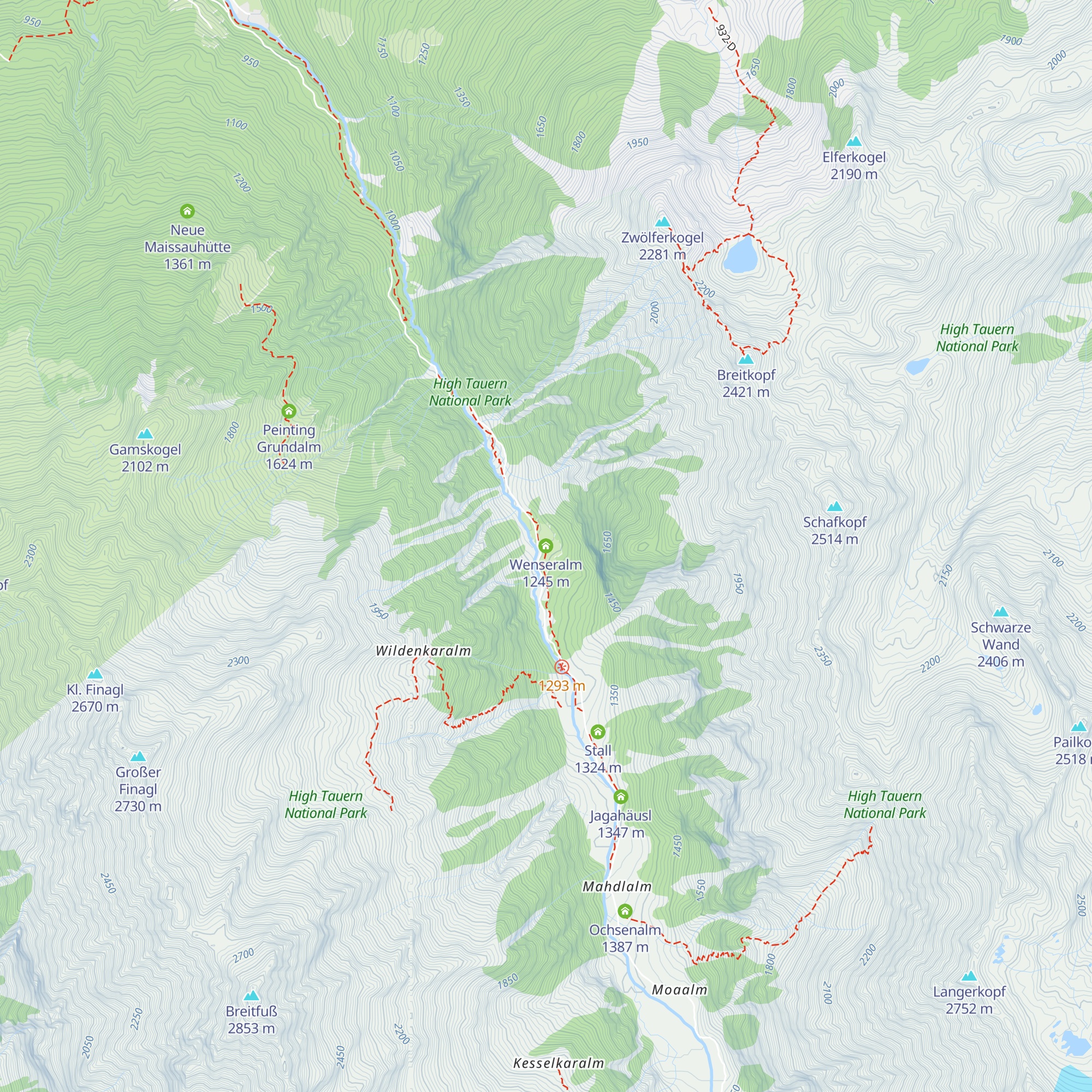 Wenseralm map