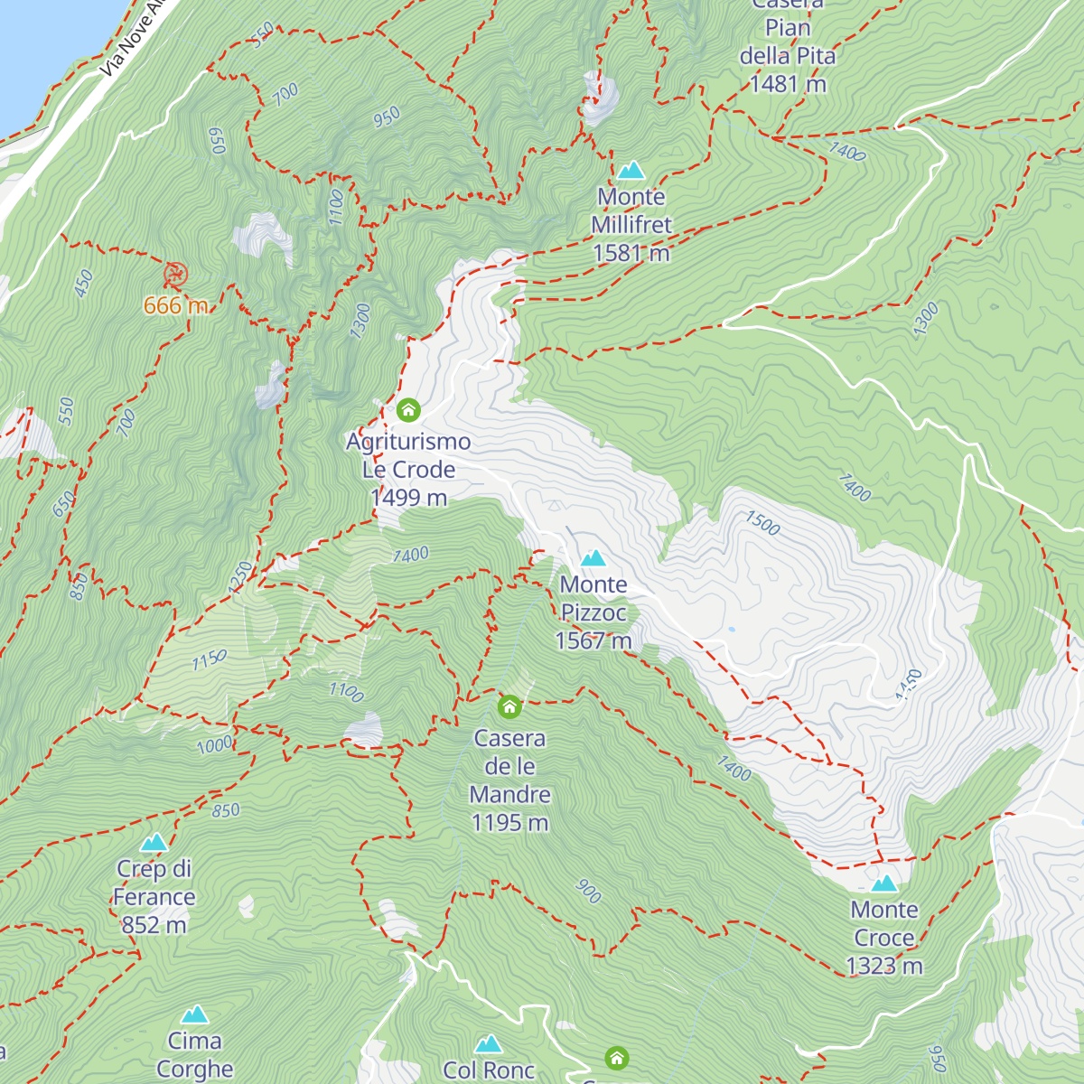 Rifugio Città di Vittorio Veneto map