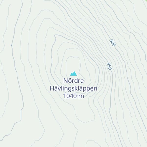 Map of Nördre Hävlingskläppen