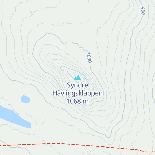 Map of Syndre Hävlingskläppen