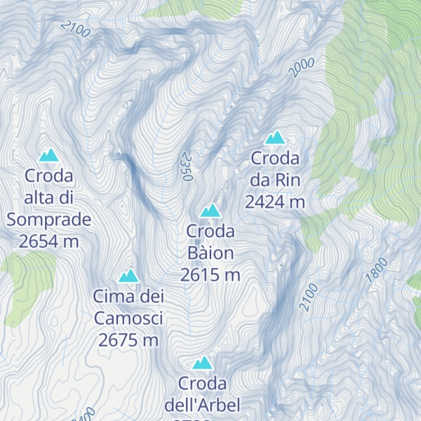 Map of Croda Bàion